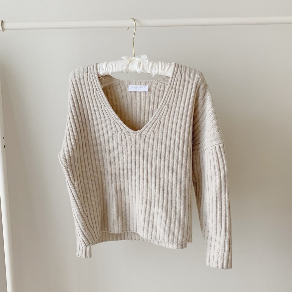 Everlane Ribbed Wool Crop Sweater